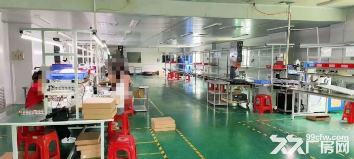 塘厦清湖头，有绿色地漆 二楼厂房出租1500平 好招工 电子
